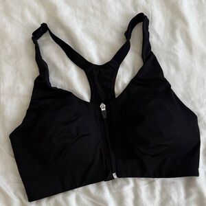 DSG Black Sports Bra with Zipper